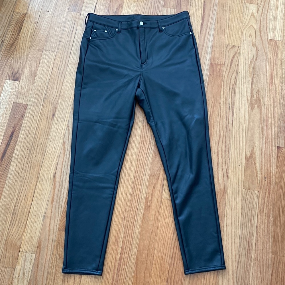 Vegan faux leather pants